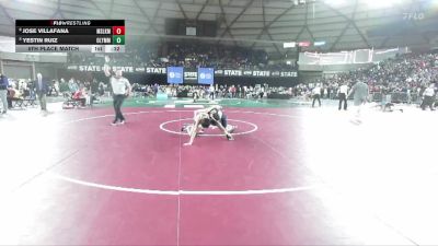 Boys 4A 106 lbs 5th Place Match - Jose Villafana, Moses Lake vs Yestin Ruiz, Olympia