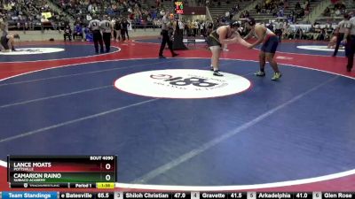 4A 285 lbs Semifinal - Camarion Raino, Subiaco Academy vs Lance Moats, Pottsville