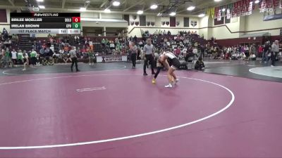 JV-16 lbs 1st Place Match - Irelan Brown, Center Point-Urbana vs Brilee Moeller, Solon