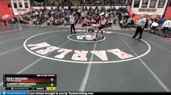 160 lbs 3rd Place Match - Aarron Hernanadez, Arlington Heights (HERSEY) vs Ricky Ericksen, Chicago (MARIST)