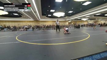 58 lbs Semifinal - Zaya Hancock, Chickens Wrestling vs Savannah Antonio, Warriors WC