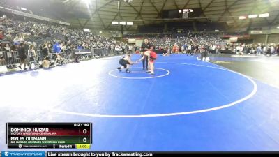 160 lbs Quarterfinal - Dominick Huizar, Victory Wrestling-Central WA vs Myles Oltmann, Gig Harbor Grizzlies Wrestling Club