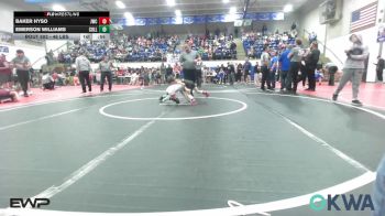 46 lbs Quarterfinal - Baker Hyso, Jay Wrestling Club vs Emerson Williams, Collinsville Cardinal Youth Wrestling