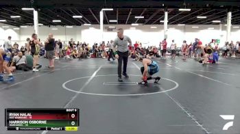 92 lbs Round 3 (4 Team) - Ryan Halal, Mat Warriors vs Harrison Osborne, Warhawks