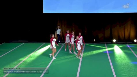 University of Oklahoma - Ellie Devyn Payten & Lexi [2026 Girls 4 Group Stunt] 2026 UCA & UDA College Cheerleading and Dance Team National Championship