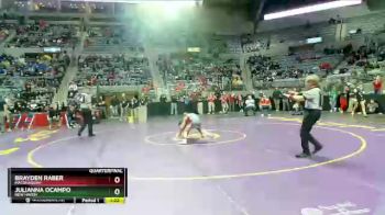 106 lbs Quarterfinal - Julianna Ocampo, New Haven vs Brayden Raber, Maconaquah