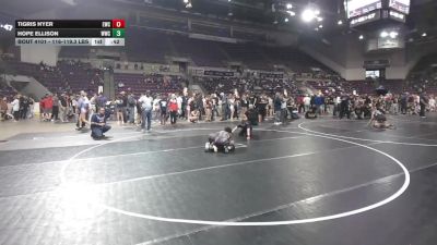 116-119.3 lbs Champ. Round 5 - Tigris Hyer, Eaglecrest Wrestling Club vs Hope ELLISON, Widefield Wrestling Club