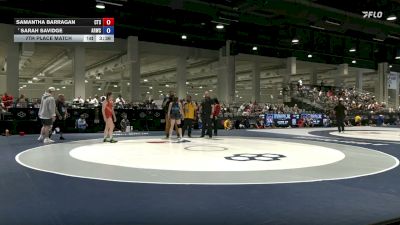 59 kg 7th Place Match - Samantha Barragan, Cowtown Training Center vs Sarah Savidge, Army (WCAP)