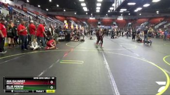 49 lbs 1st Place Match - Ellie Perow, Saranac Youth WC vs Ava Galindez, Rocket Trained WC