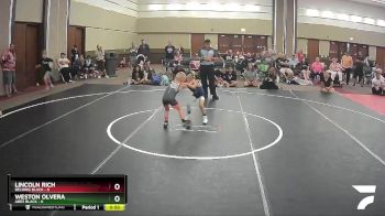 44 lbs Semis & 1st Wrestleback (8 Team) - Lincoln Rich, Belding Black vs Weston Olvera, Ares Black