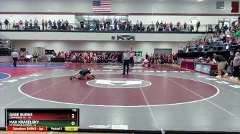 113 lbs Round 1 (16 Team) - GABE BURNS, Commerce Hs vs Max Kraselsky, St Francis School