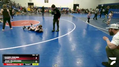 67 lbs Cons. Round 3 - Kaiser Osborn, Natrona Colts WC vs John Veldhuizen, Douglas WC