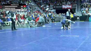 1A-150 lbs Champ. Round 1 - Kalvin Manternach, Cascade vs Preston Hunter, Beckman Catholic