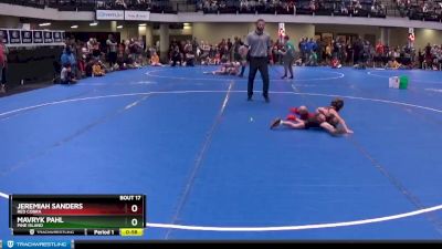 40 lbs Quarterfinal - Mavryk Pahl, Pine Island vs Jeremiah Sanders, Red Cobra