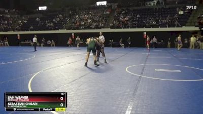 197 lbs Champ. Round 1 - Sam Weaver, Nebraska Wesleyan vs Sebastian Chisari, Illinois Wesleyan