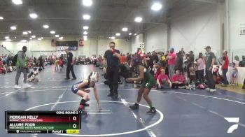 86 lbs Cons. Round 2 - Morgan Kelly, Norway Youth Wrestling vs Allure Foor, Pinconning Youth Wrestling Club