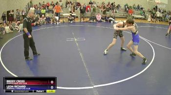 120 lbs Cons. Round 4 - Brody Cross, Myrtle Point Mat Club vs Leon Richard, Peninsula Wrestling Club