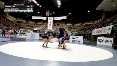 Cadet Girls - 100 lbs 7th Place Match - Arianna Lira, Golden State Wrestling Club vs Alyssa Enriquez, John Glenn High School Wrestling
