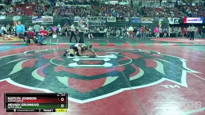 G - 132 lbs Quarterfinal - Nevaeh Grunhuvd, Butte (Girls) vs Kaitlyn Johnson, Harlem (Girls)