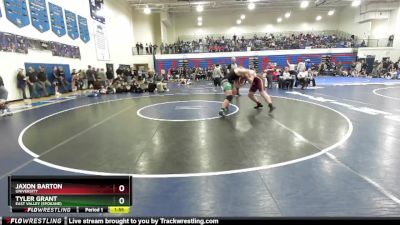 215 lbs Champ. Round 1 - Tyler Grant, East Valley (Spokane) vs Jaxon Barton, University