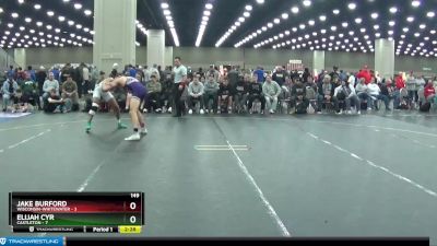 149 lbs Semis (4 Team) - Elijah Cyr, Castleton vs Jake Burford, Wisconsin-Whitewater