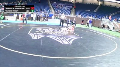 Girls-120 lbs Cons. Round 3 - Kayden Tinkey, Leslie (Girls) vs Brooklin Armstrong, Kent City (Girls)