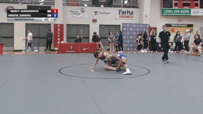 160 lbs Quarterfinal - Mercy Adekuoroye, Wayland Baptist University vs Kristal Zamora, University Of Saint Mary