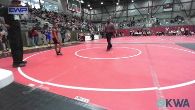 85 lbs Semifinal - Josey Voss, Skiatook Youth Wrestling vs Jayceion Jones, Tulsa North Mabee Stampede