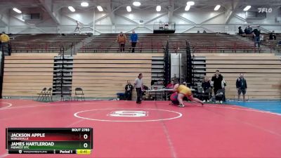 285 lbs Semifinal - Jackson Apple, Noblesville vs James Hartleroad, Midwest RTC