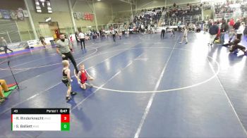 49 lbs 5th Place Match - Sage Balliett, Roy Wrestling Club vs Rafe Rinderknecht, Warrior Wrestling Club