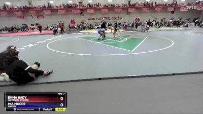 110 lbs Prelim - Mia Moore, Aurora vs Emma Hady, Wisconsin-Ohskosh