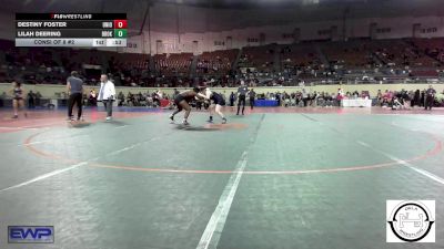 175 lbs Consi Of 8 #2 - Destiny Foster, Union Girls JH vs Lilah Deering, Broken Arrow Girls Junior High