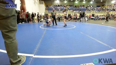 100 lbs Consolation - Lane Jackson, Darko Valley Wolf Pack vs Cayden Beavers, Harrah Little League Wrestling