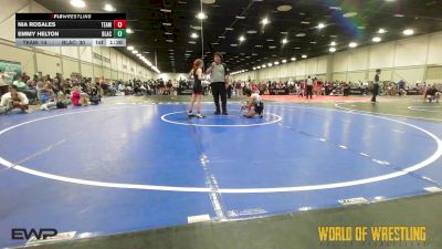 85 lbs Rr Rnd 5 - Nia Rosales, Team Dash K-6 vs Emmy Helton, Black Widows K-6