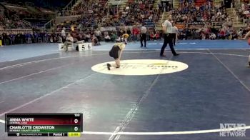 100 lbs Quarterfinal - Anna White, Central Cass vs Charlotte Crowston, Pembina County North