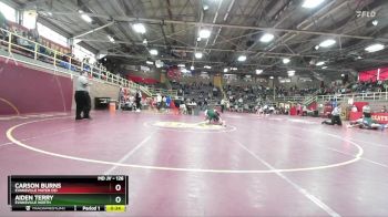 126 lbs Cons. Semi - Aiden Terry, Evansville North vs Carson Burns, Evansville Mater Dei