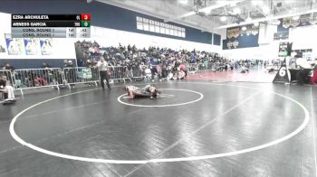 126 lbs Cons. Round 1 - Ezra Archuleta, Orange Lutheran vs Arness Garcia, Troy