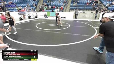 49 lbs Quarterfinal - Ryker Carr, SlyFox Wrestling Academy vs Breckin Martinez, Team Haysville Wrestling Club