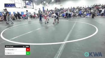 61 lbs Semifinal - Ruger Elizondo, Blue Devil Wrestling vs Keegan Berry, Chickasha Wrestling