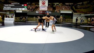 Cadet Boys Lower - 120 lbs Cons. Round 4 - Max Snow vs Elias Pedroza, Granite Wrestling Club