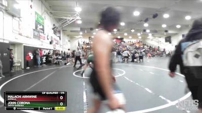 175 lbs Cons. Round 3 - Malachi Arnwine, Katella vs John Corona, Santa Barbara