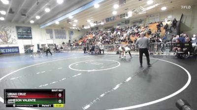 120 lbs Cons. Round 4 - Uriah Cruz, La Mirada vs Jameson Valente, Servite