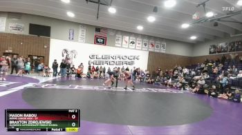 165 lbs Finals (2 Team) - Braxton Zdrojewski, Glenrock Intermediate Middle School vs Mason Rabou, Burns Junior High