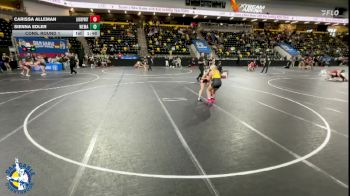 135 lbs Cons. Round 1 - Sienna Edler, West Marshall vs Carissa Alleman, Lockport (Twp.)