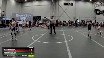76 lbs Round 3 (4 Team) - Finn Wheeler, Mat Warriors Black vs Matthew Bly, Mat Assassins Red