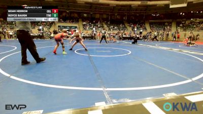 100 lbs Quarterfinal - Noah Herron, Collinsville Cardinal Youth Wrestling vs Royce Baugh, Team Tulsa Wrestling Club