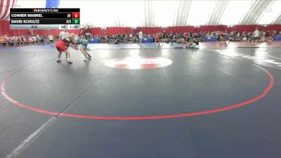 215 lbs Round 3 (8 Team) - Conner Mannel, Weyauwega-Fremont vs David Schultz, Germantown