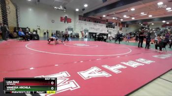 110 lbs Cons. Round 5 - Vanessa Archila, JW North vs Lisa Diaz, JW North