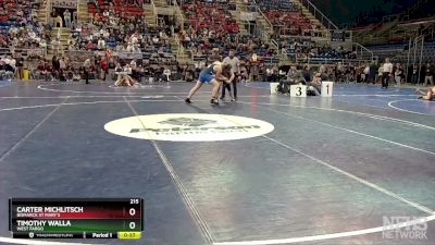 215 lbs Cons. Round 1 - Timothy Walla, West Fargo vs Carter Michlitsch, Bismarck St Mary`s