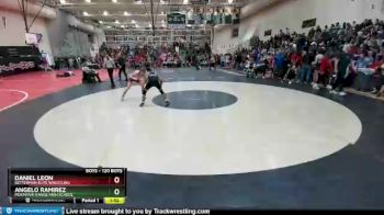 120 Boys Champ. Round 1 - Daniel Leon, Betterman Elite Wrestling vs Angelo Ramirez, Mountain Range High School